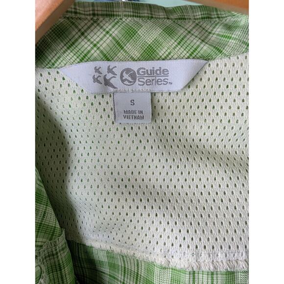Guide Series Womens Green Plaid Long Sleeve Button Up Shirt Sz S Hiking Mesh - Picture 7 of 7